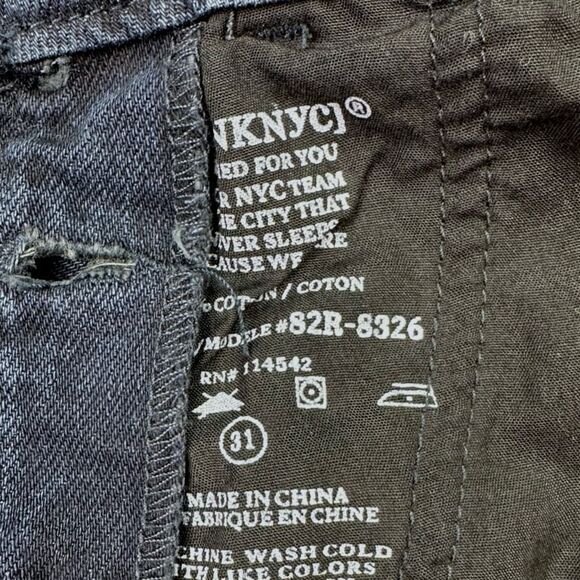 Blank NYC Mercury Rising Denim Distressed Shortalls - Size 31 - Picture 7 of 7